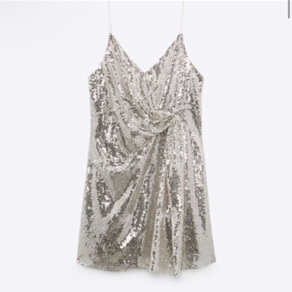 Zara NWT sequin mini dress